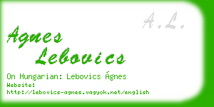 agnes lebovics business card